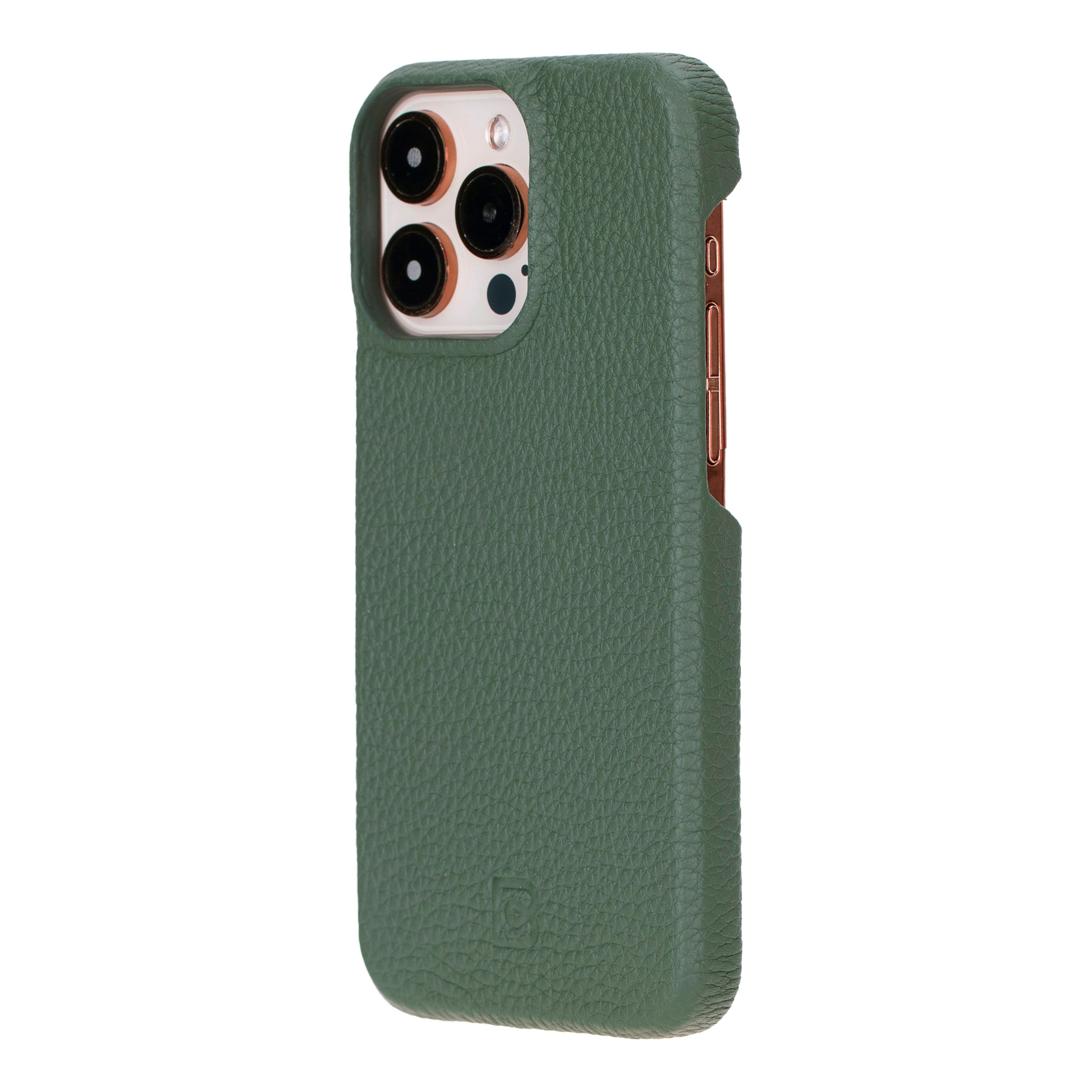 Bayelon F360 Genuine Leather Case for iPhone 15 Pro Max Dark Green