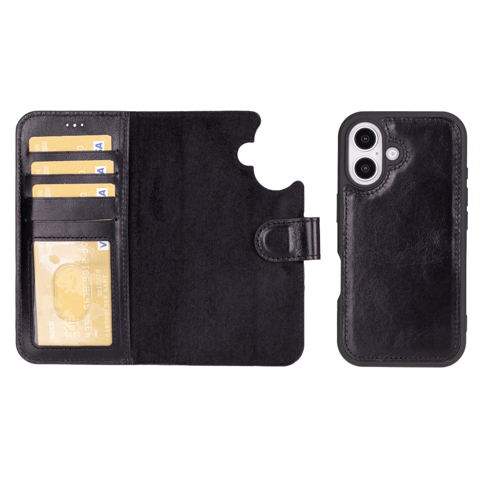 Bayelon Magic iPhone 16 Detachable Leather Wallet Case