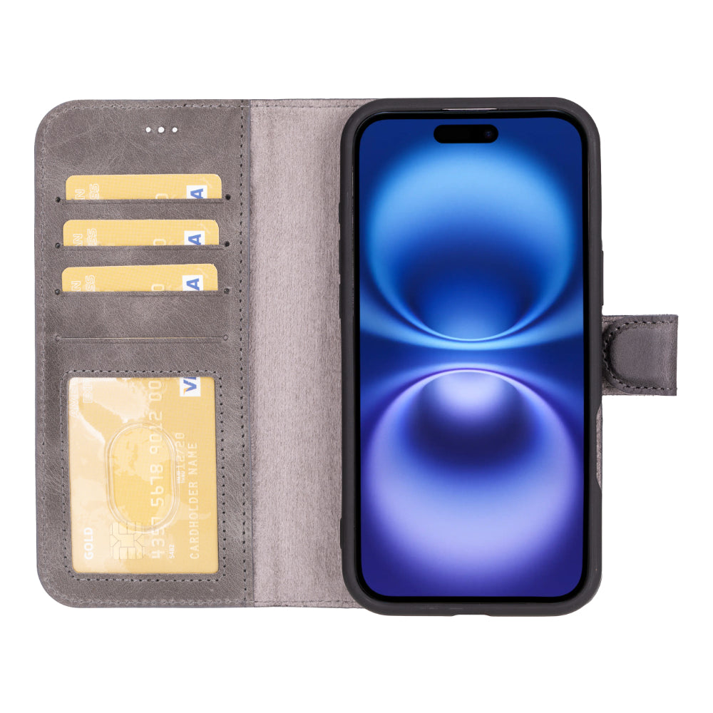 Bayelon Magic iPhone 16 Detachable Leather Wallet Case