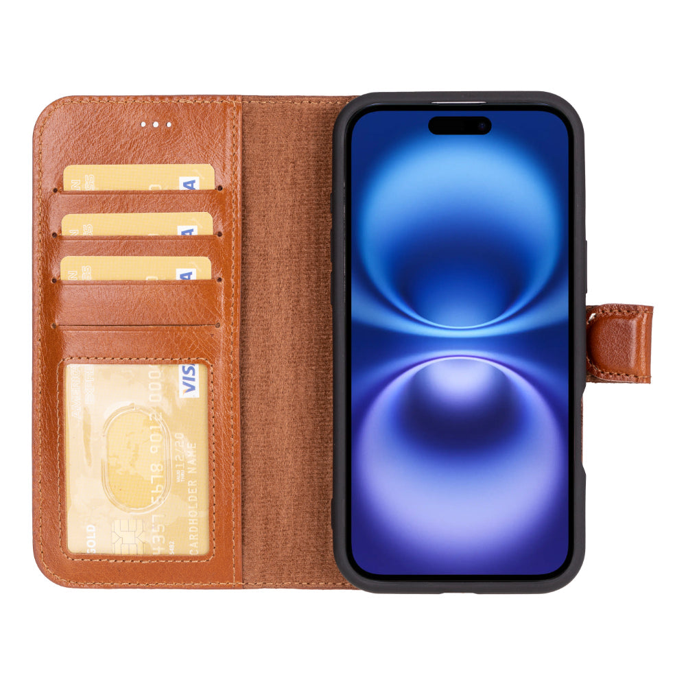 Bayelon Magic iPhone 16 Detachable Leather Wallet Case