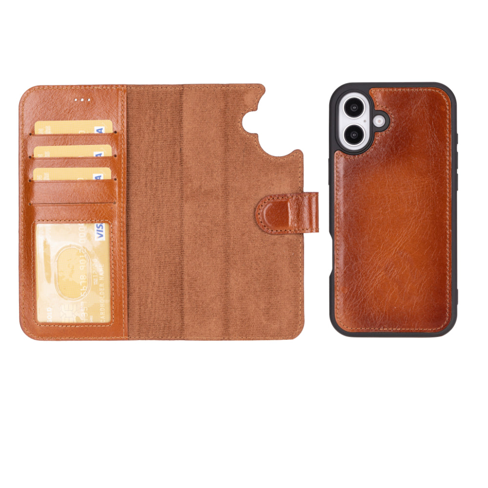 Bayelon Magic iPhone 16 Detachable Leather Wallet Case