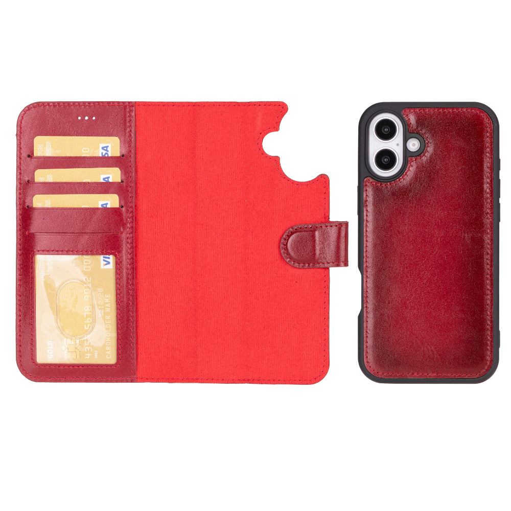 Bayelon Magic iPhone 16 Detachable Leather Wallet Case
