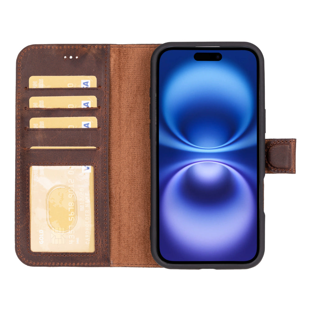 Bayelon Magic iPhone 16 Detachable Leather Wallet Case