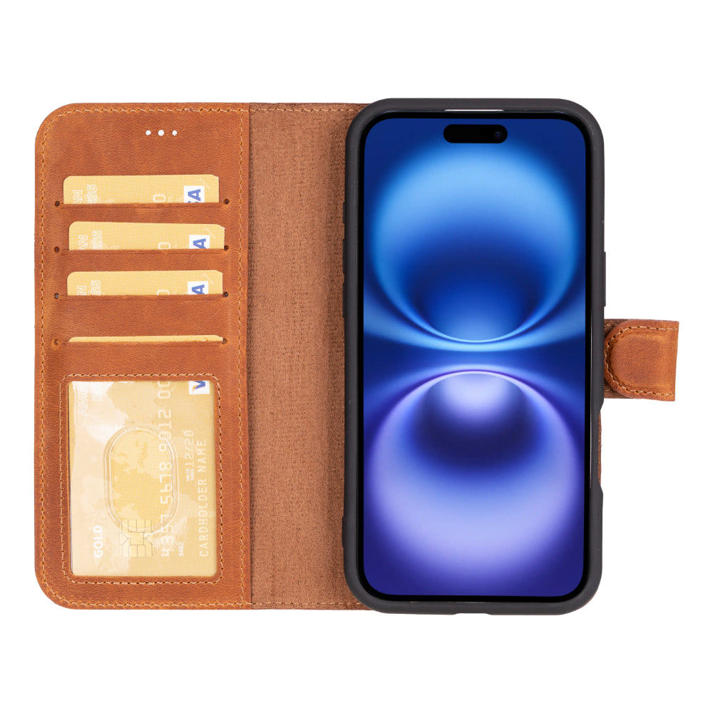 Bayelon Magic iPhone 16 Detachable Leather Wallet Case
