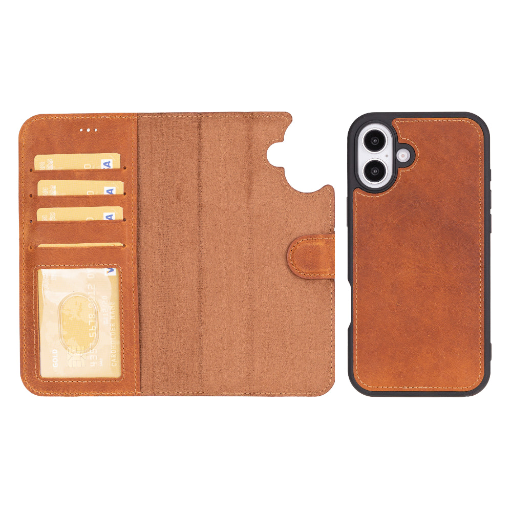 Bayelon Magic iPhone 16 Detachable Leather Wallet Case
