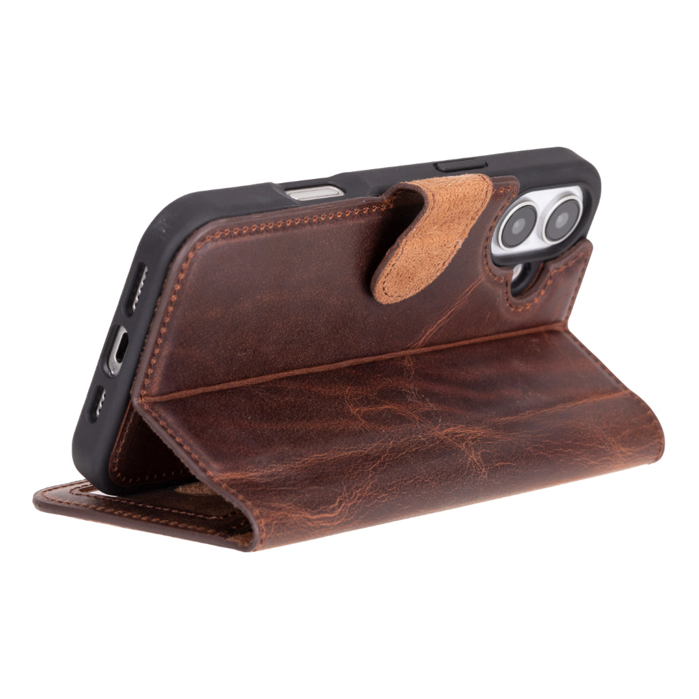 Bayelon Magic iPhone 16 Detachable Leather Wallet Case