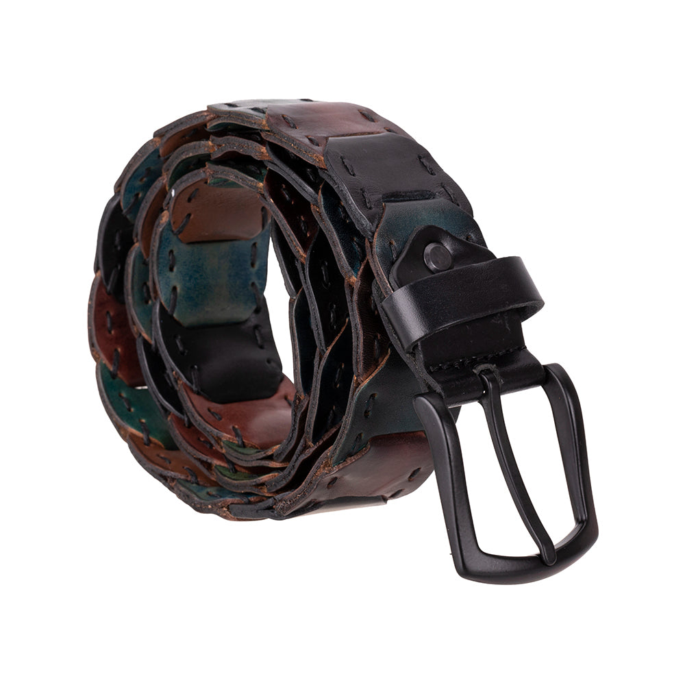 Bayelon Vista Braided Leather Men's Belt - Handmade & Durable