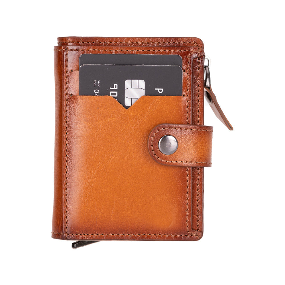 Bayelon Rodos Pop-up Leather Card Holder with RFID Protection