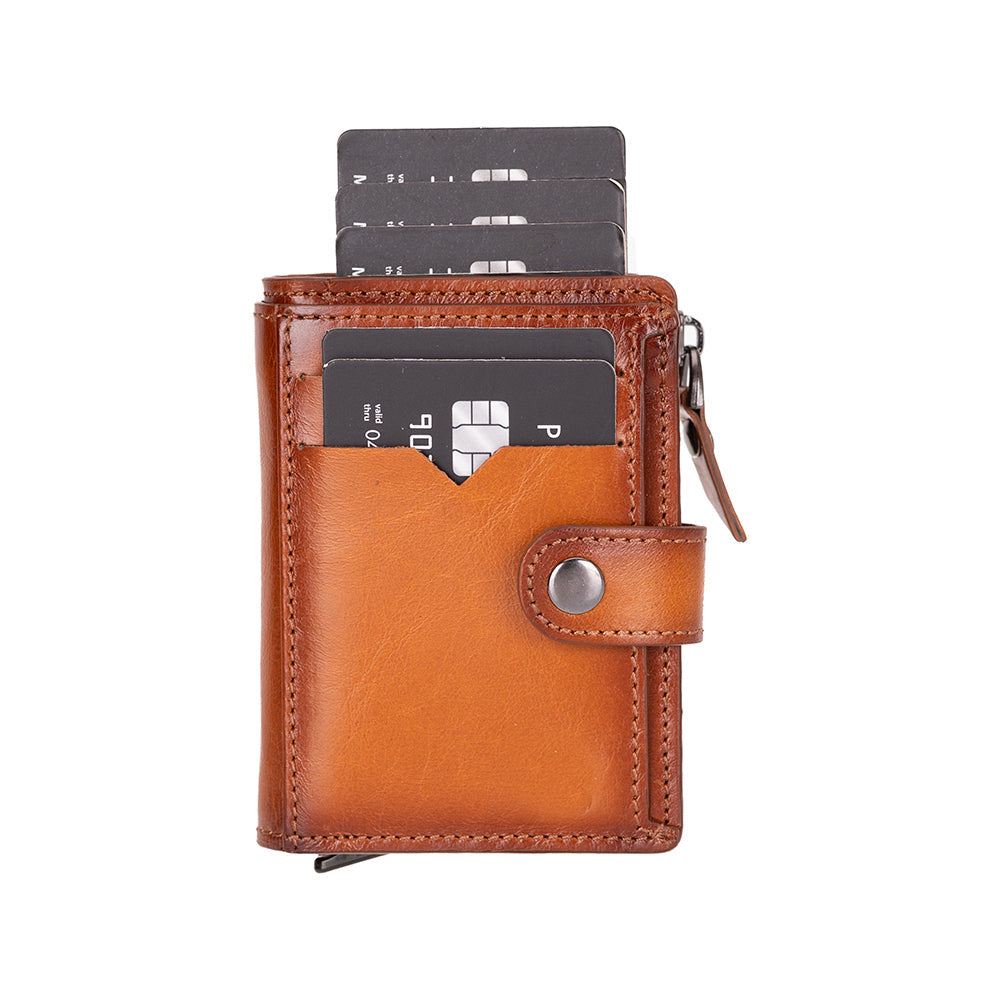 Bayelon Rodos Pop-up Leather Card Holder with RFID Protection