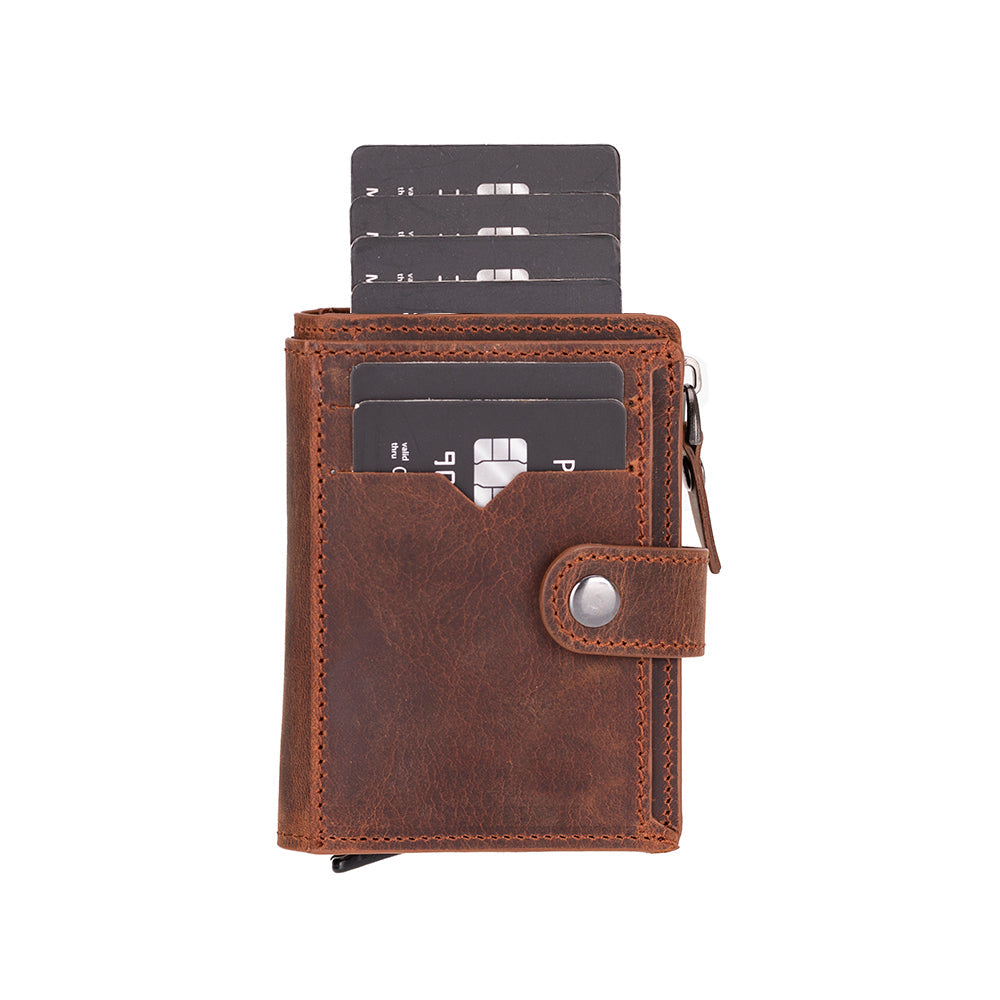 Bayelon Rodos Pop-up Leather Card Holder with RFID Protection