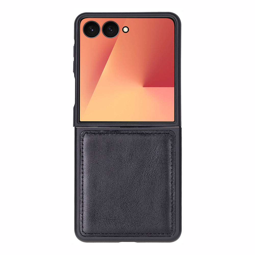 UnBranded Flex Cover Samsung Z Flip 7 Leather Case Black