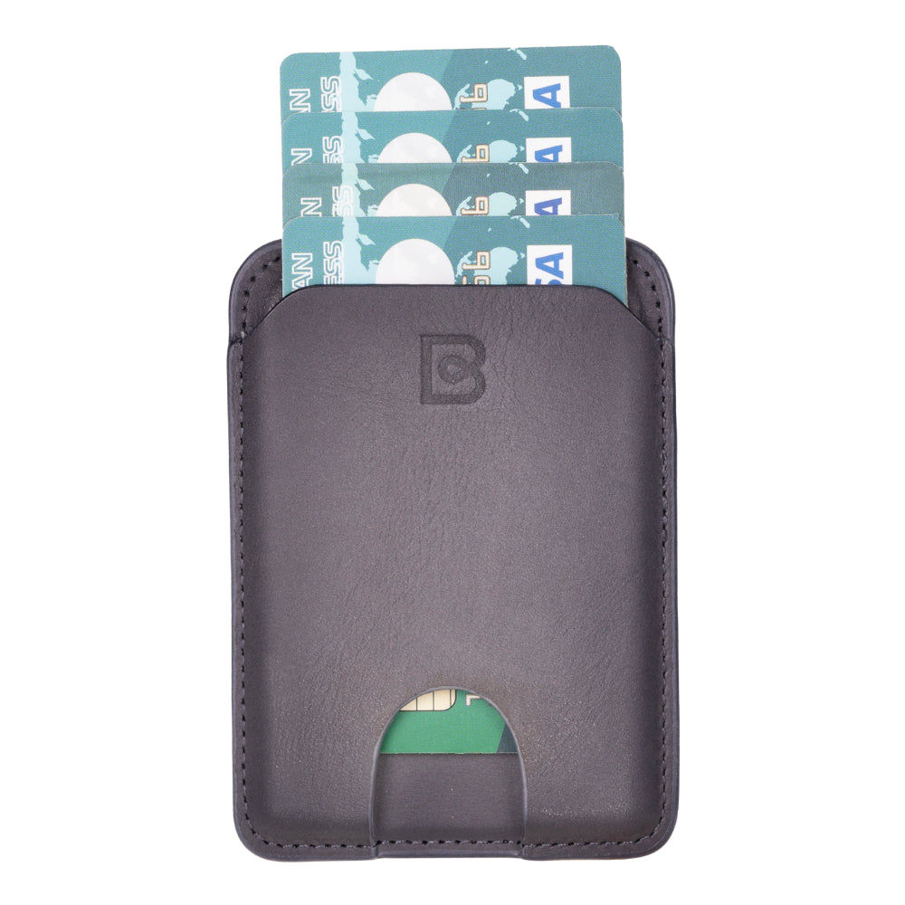 Bayelon Fluxion MagFit Leather Magnetic Card Holder Gray