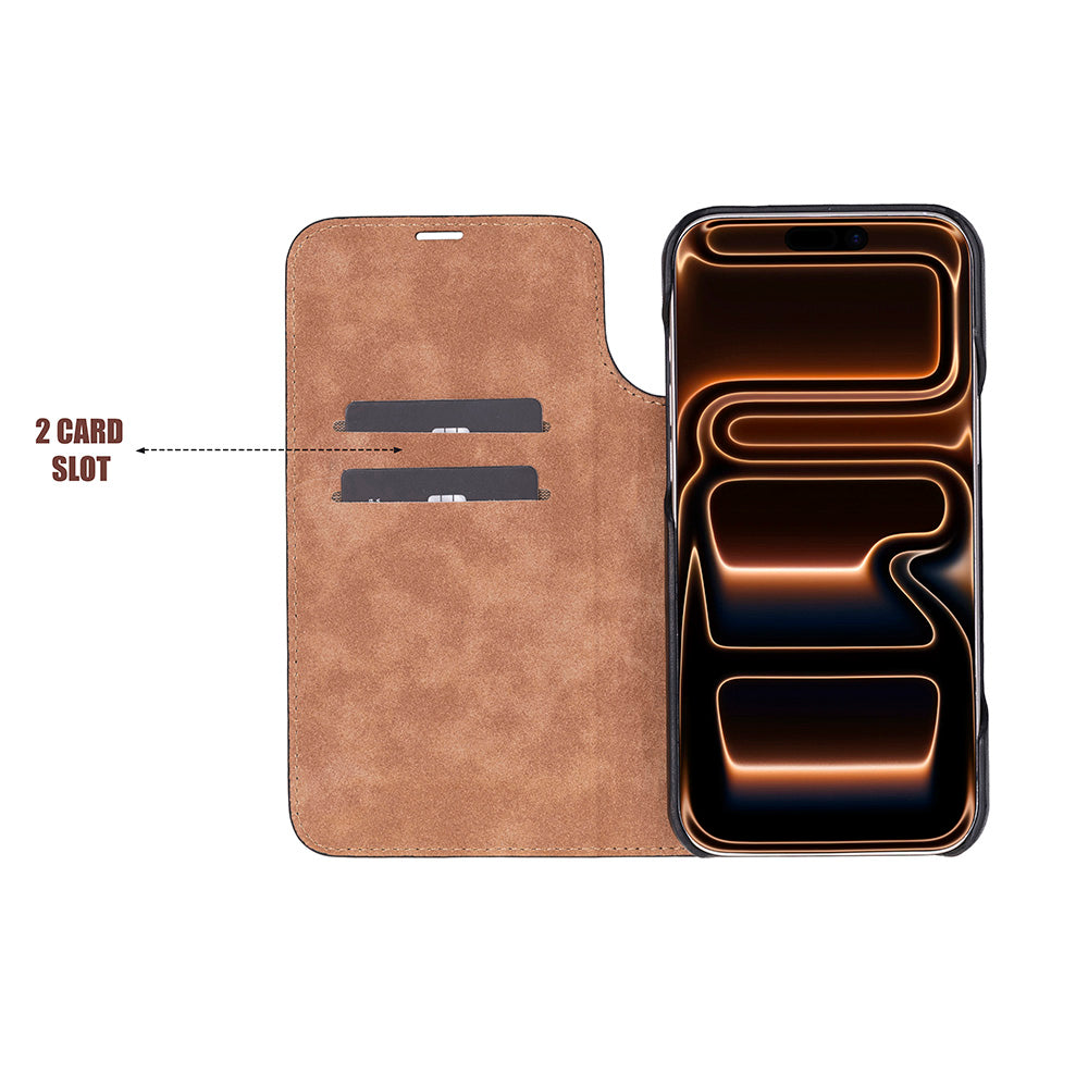 UnBranded Sonat Leather iPhone 17 Pro Folio Case