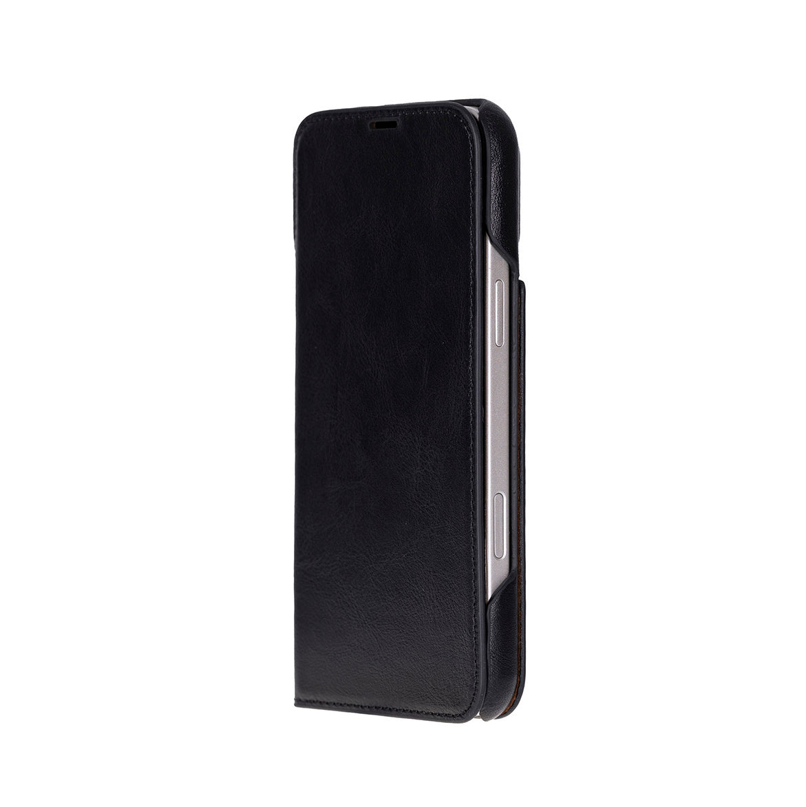 UnBranded Sonat Leather iPhone 17 Pro Folio Case Black