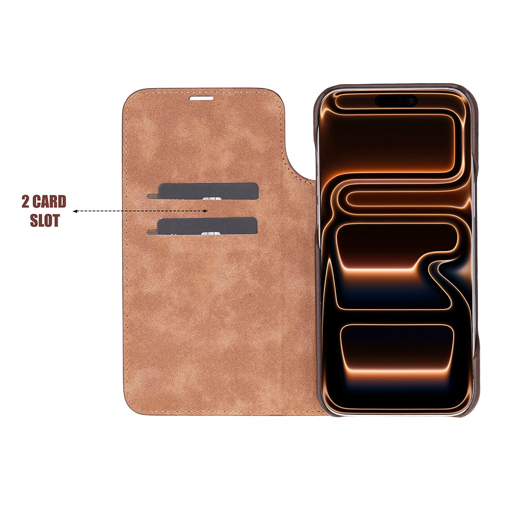 UnBranded Sonat Leather iPhone 17 Pro Folio Case