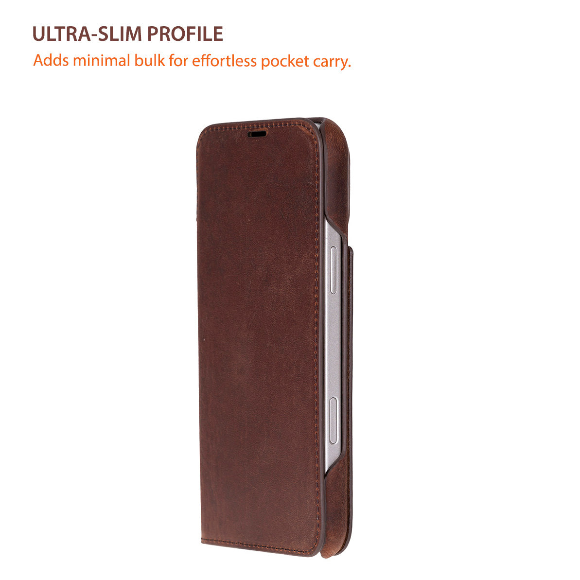 UnBranded Sonat Leather iPhone 17 Pro Folio Case