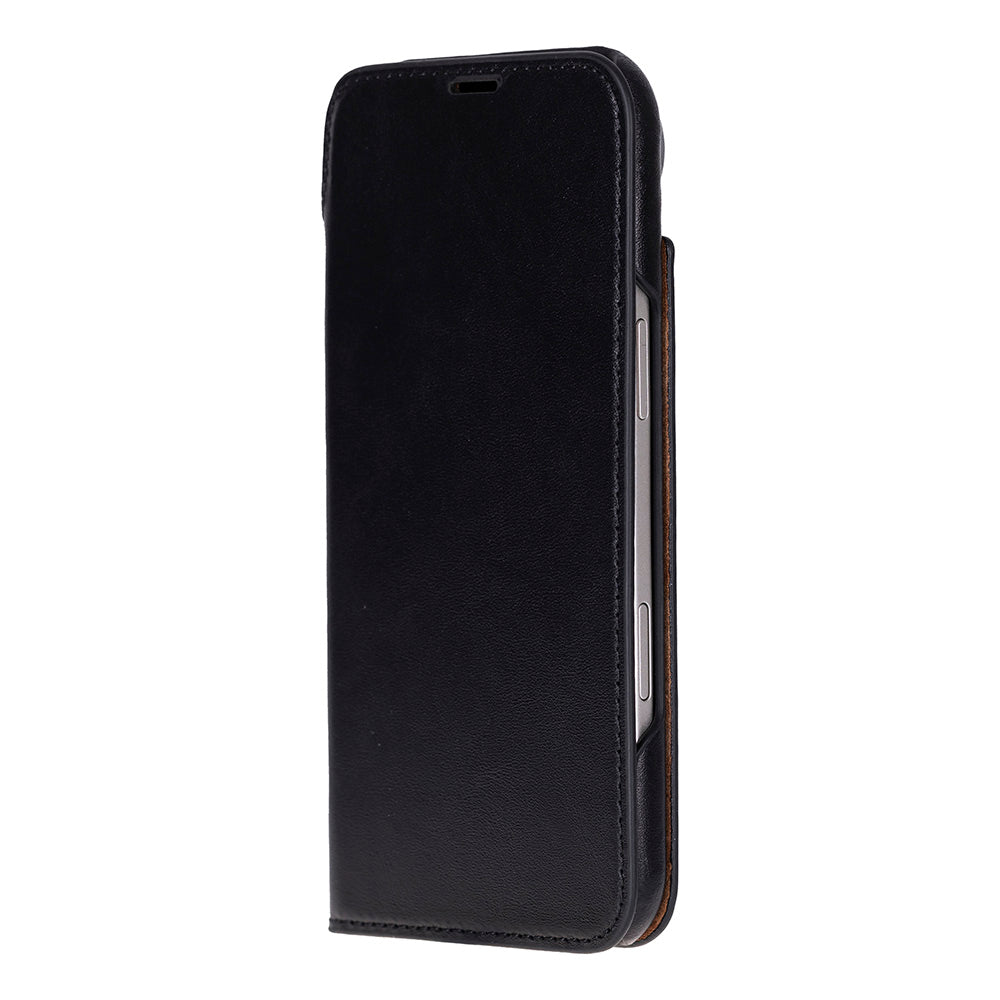 UnBranded Sonat Leather iPhone 17 Air Folio Case Black