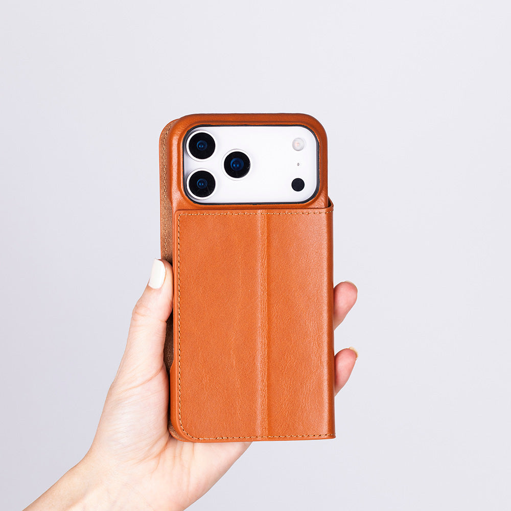 UnBranded Sonat Leather iPhone 17 Pro Folio Case