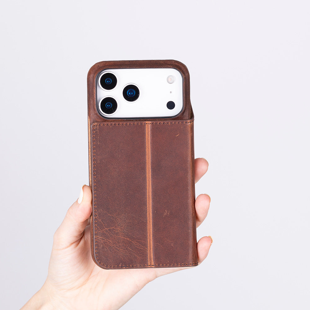 UnBranded Sonat Leather iPhone 17 Pro Folio Case