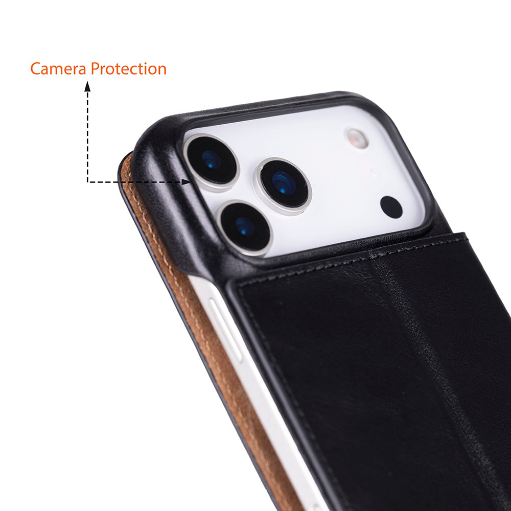 UnBranded Sonat Leather iPhone 17 Pro Folio Case