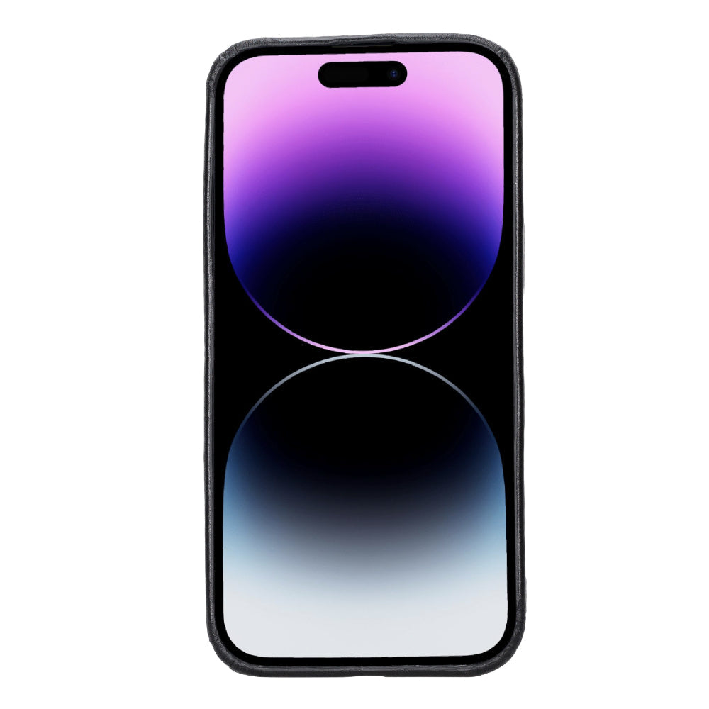 Bayelon Rock Cover Leather Case for iPhone 15 Pro Max