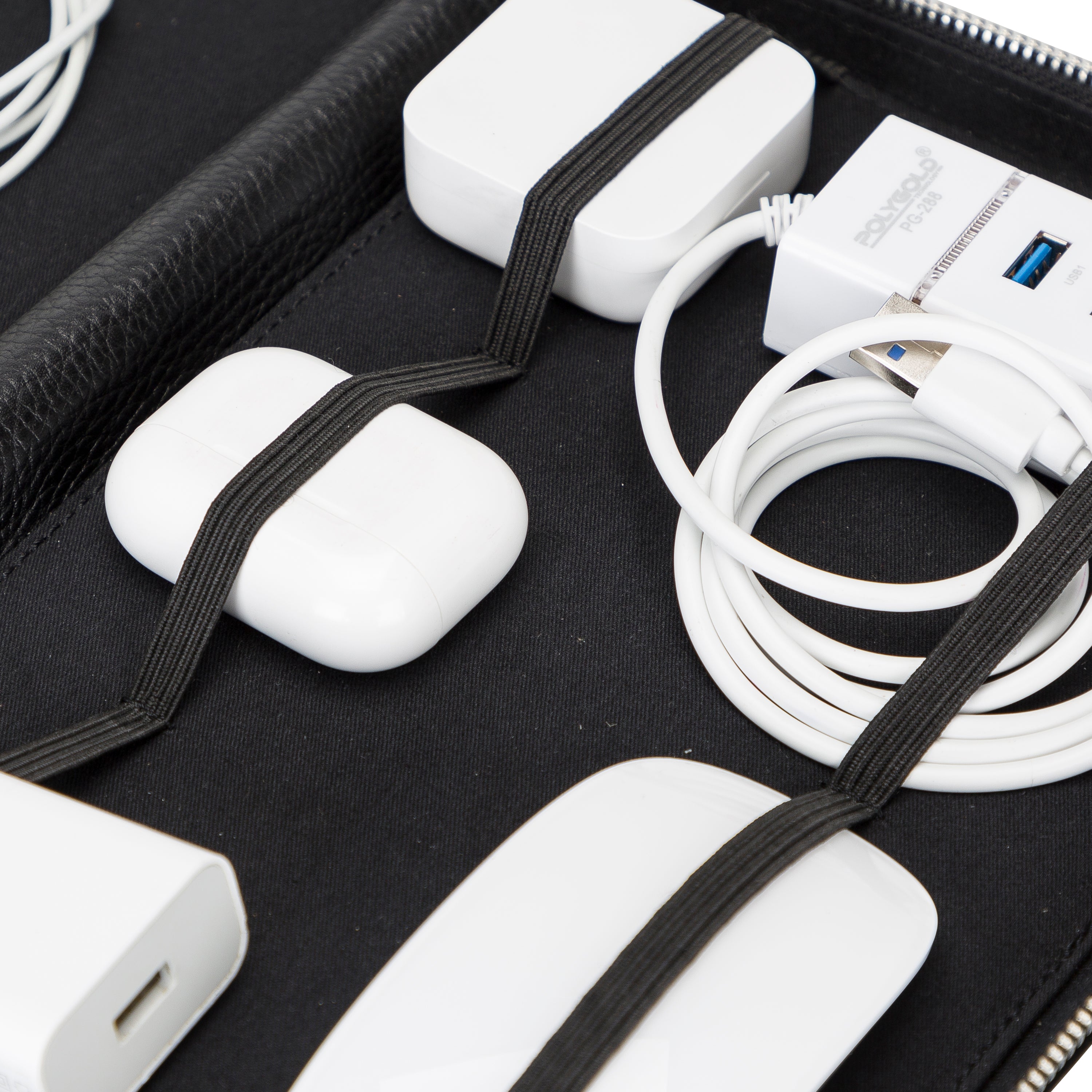 Bayelon Orbex Genuine Leather Travel Cable Organizer