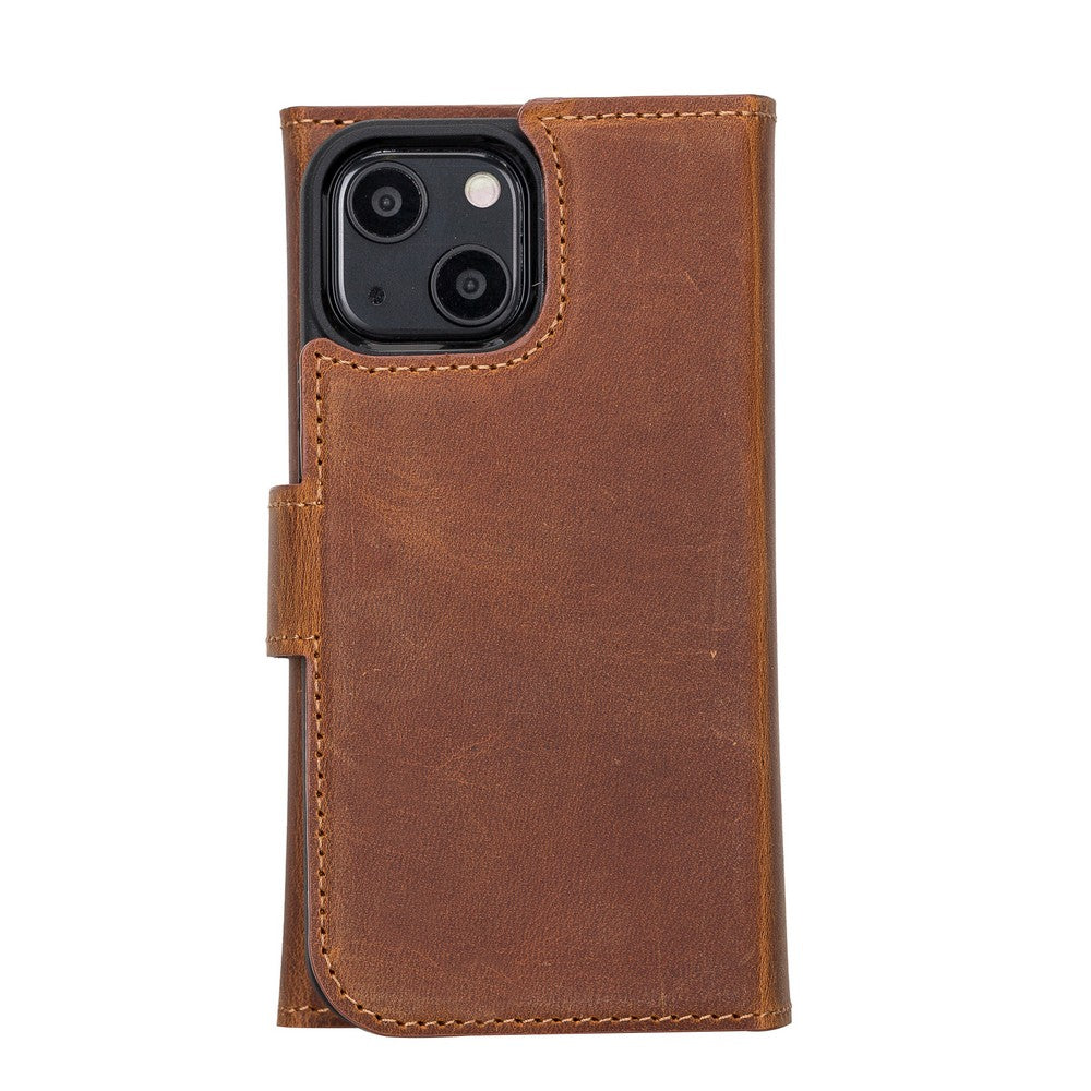 Santa iPhone 13 Mini Leather Detachable Wallet Case