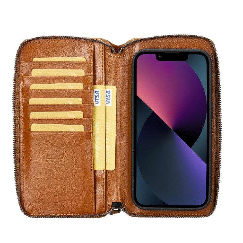 Bayelon Pouch Magic Wallet for iPhone 14 Series - Detachable Leather Case