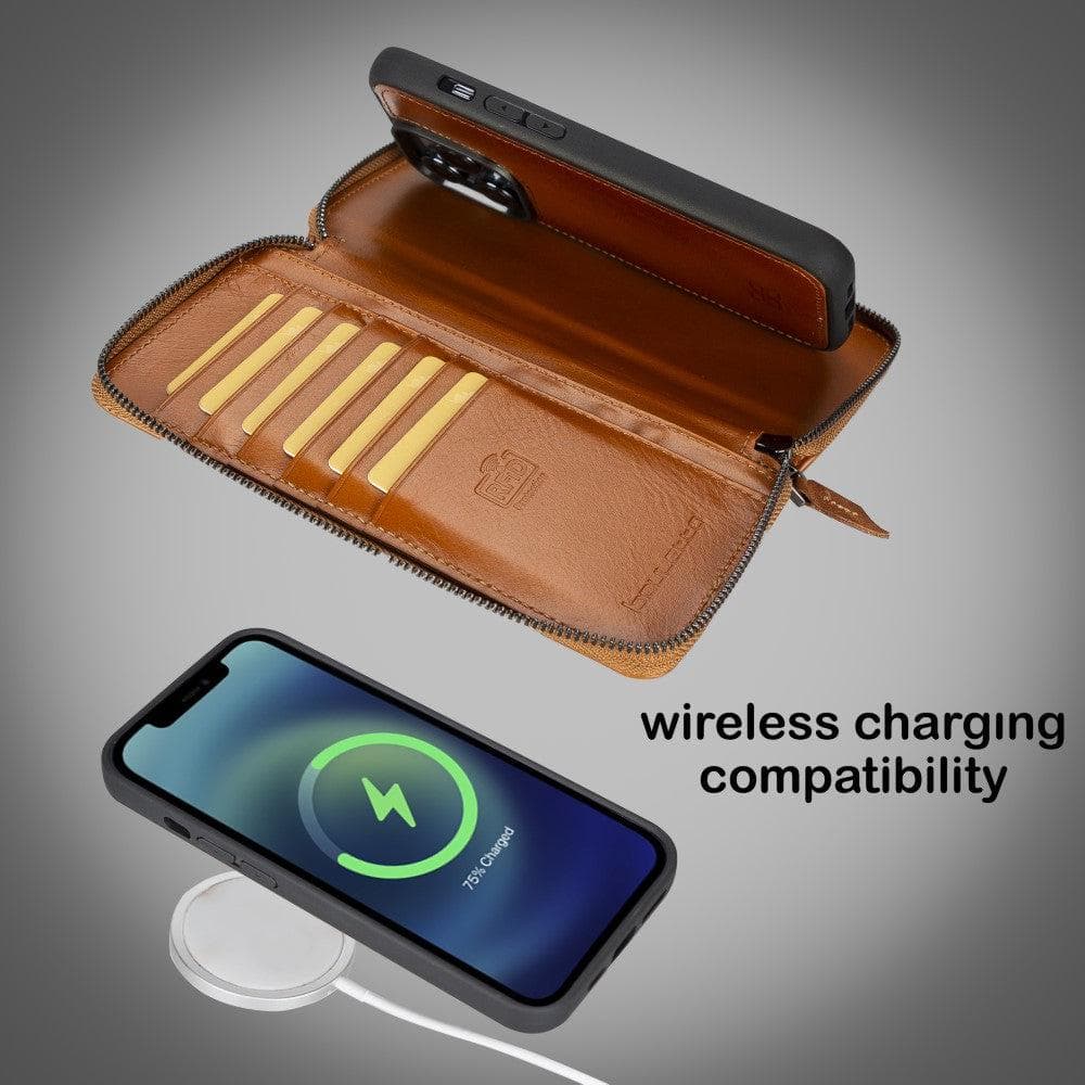 Bayelon Pouch Magic Wallet for iPhone 14 Series - Detachable Leather Case