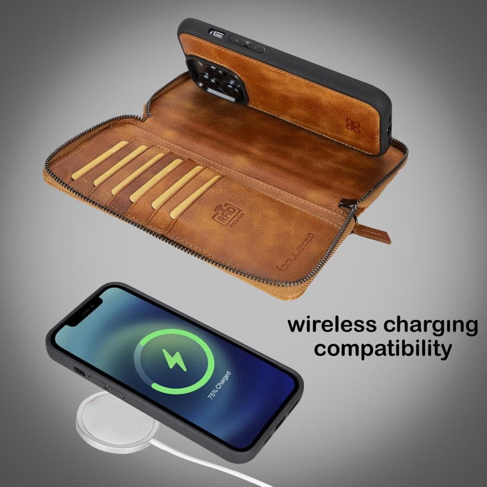 Bayelon Pouch Magic Wallet for iPhone 14 Series - Detachable Leather Case