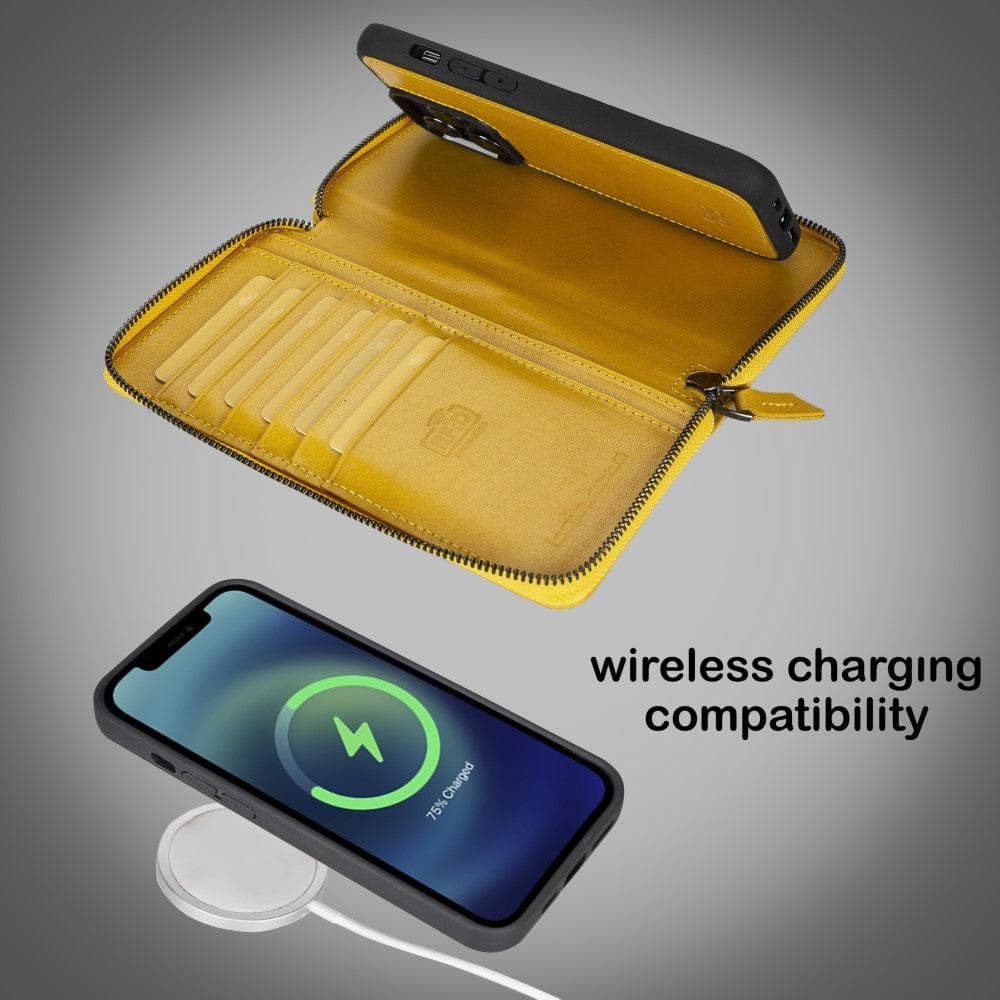 Bayelon Pouch Magic Wallet for iPhone 14 Series - Detachable Leather Case