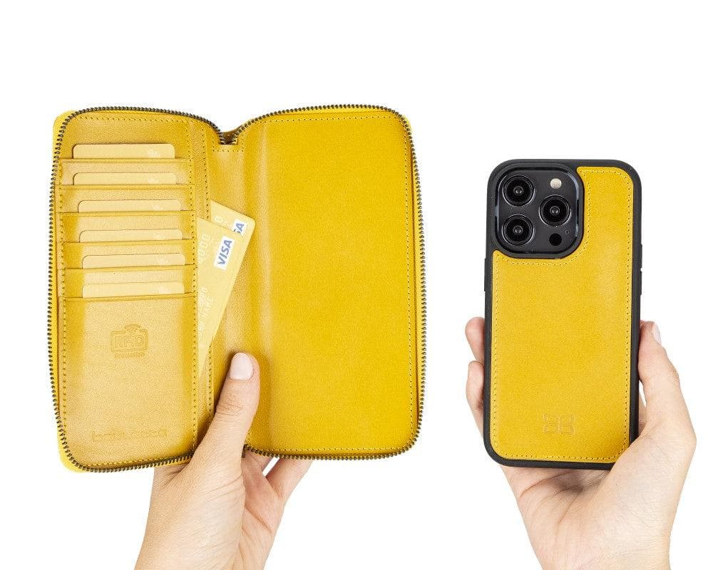 Bayelon Pouch Magic Wallet for iPhone 14 Series - Detachable Leather Case