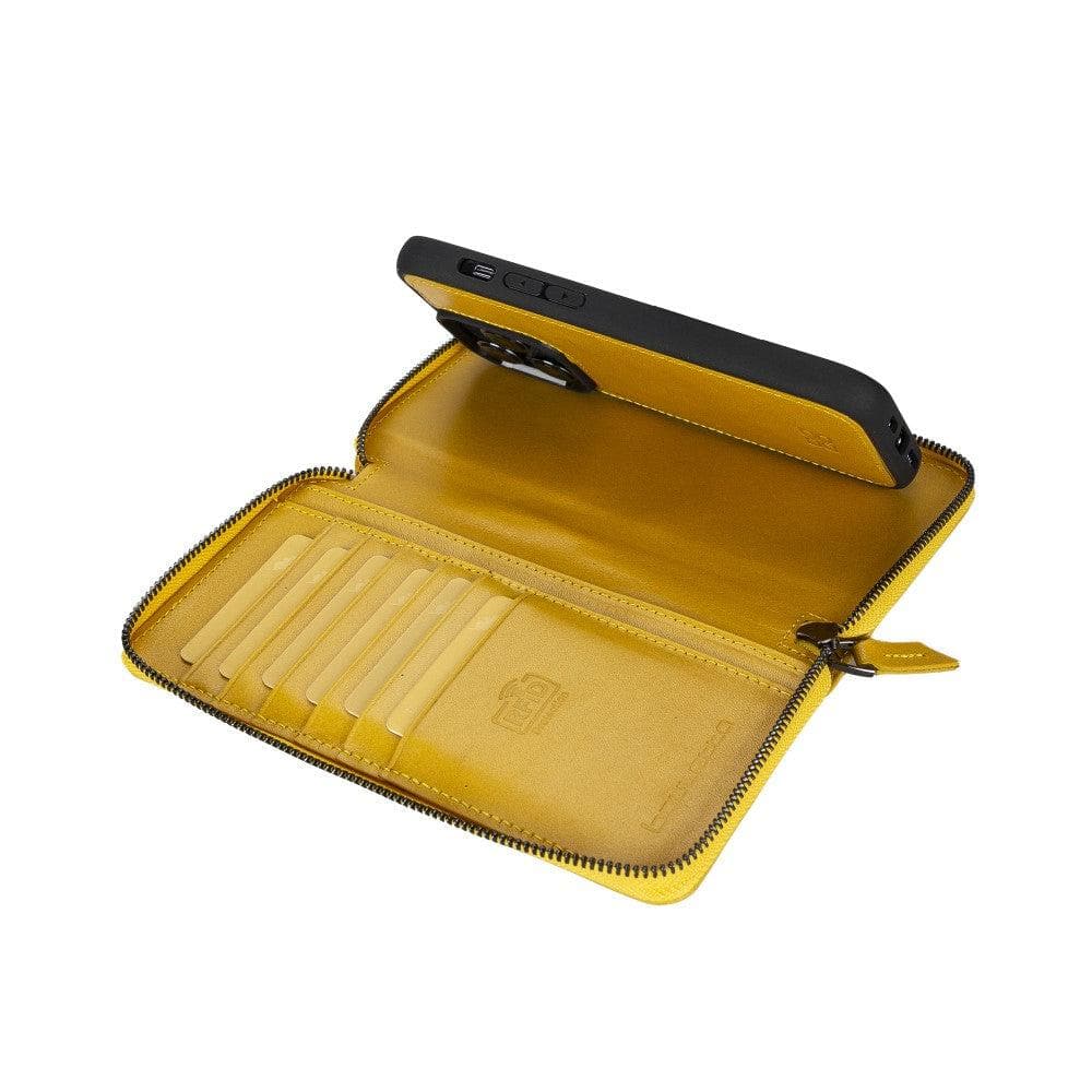 Bayelon Pouch Magic Wallet for iPhone 14 Series - Detachable Leather Case