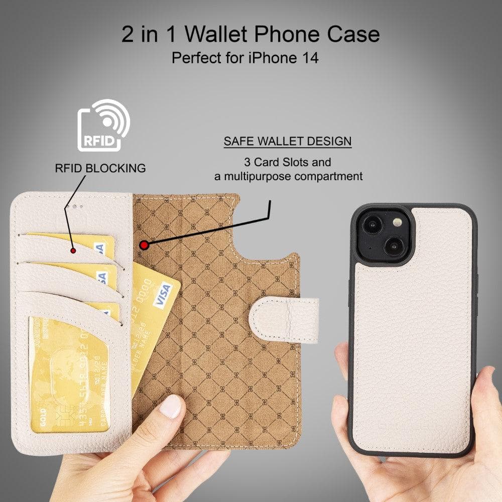 Bayelon Magic iPhone 14 Series Detachable Leather Wallet Case - MW