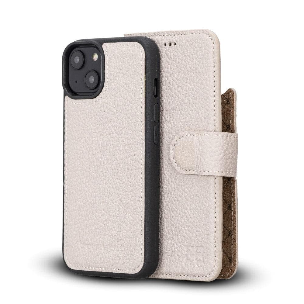 Bayelon Magic iPhone 14 Series Detachable Leather Wallet Case - MW Sandy Brown