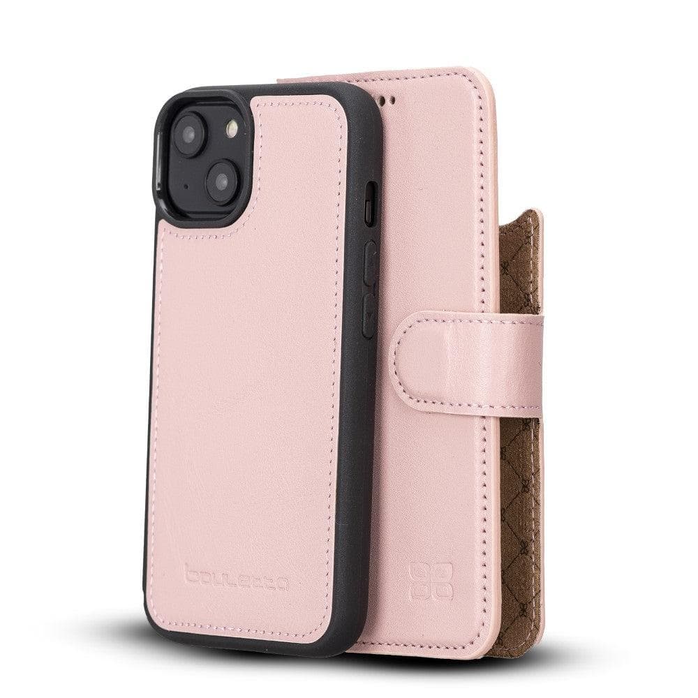 Bayelon Magic iPhone 14 Series Detachable Leather Wallet Case - MW Pink