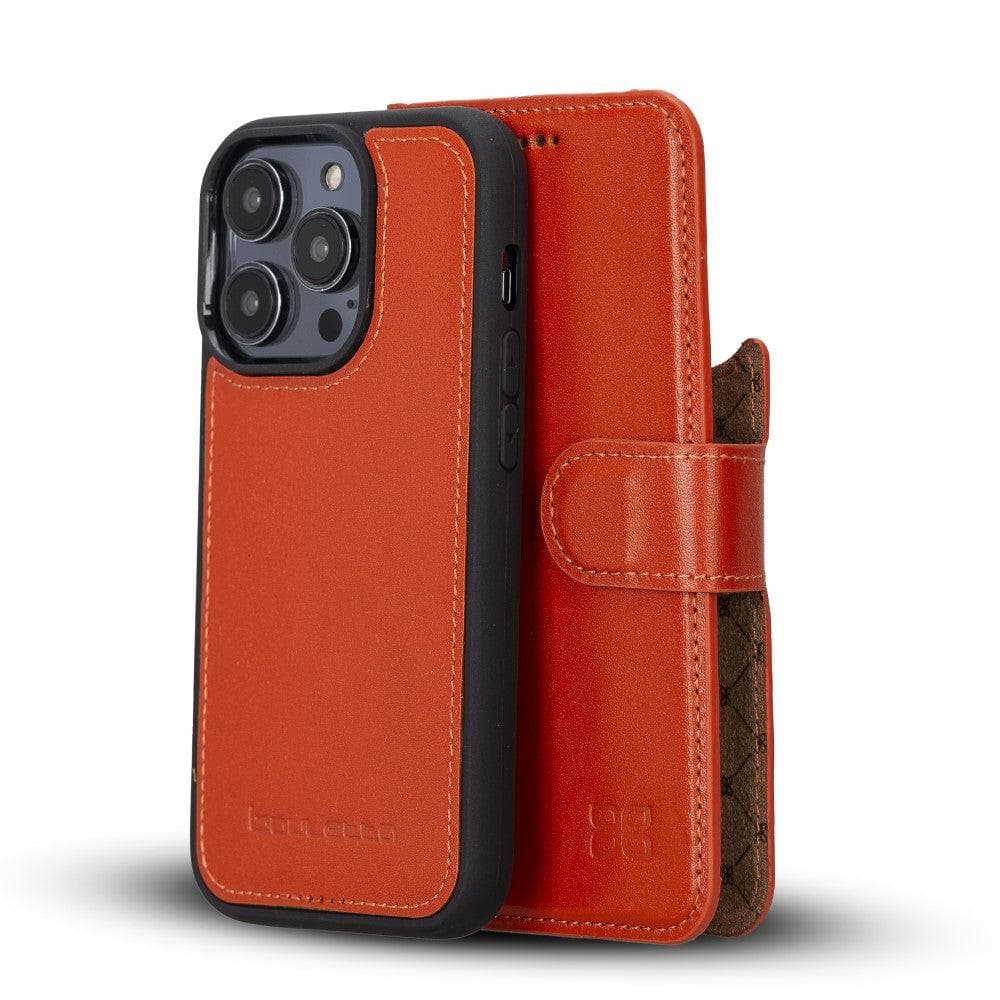 Bayelon Magic iPhone 14 Series Detachable Leather Wallet Case - MW Coral