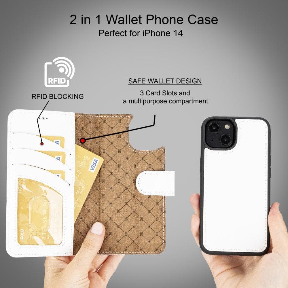 Bayelon Magic iPhone 14 Series Detachable Leather Wallet Case - MW