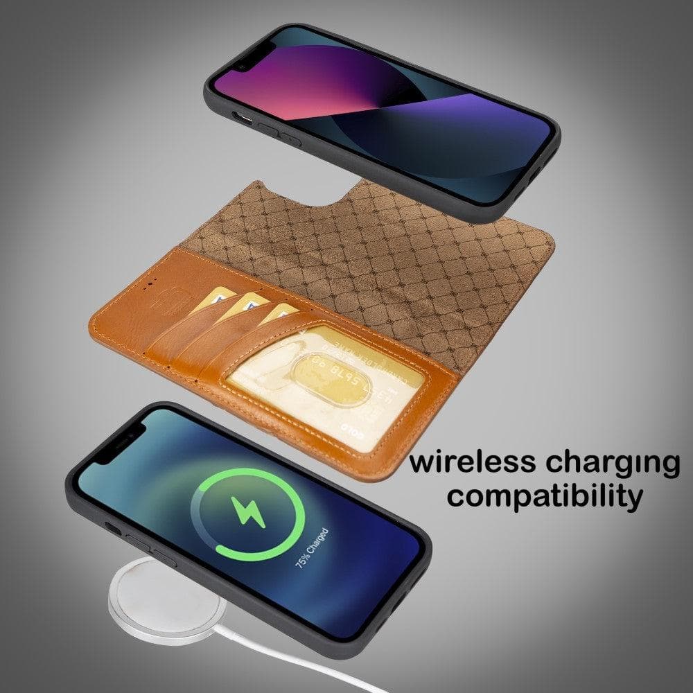 Bayelon Magic iPhone 14 Series Leather Wallet Case - Detachable & Elegant