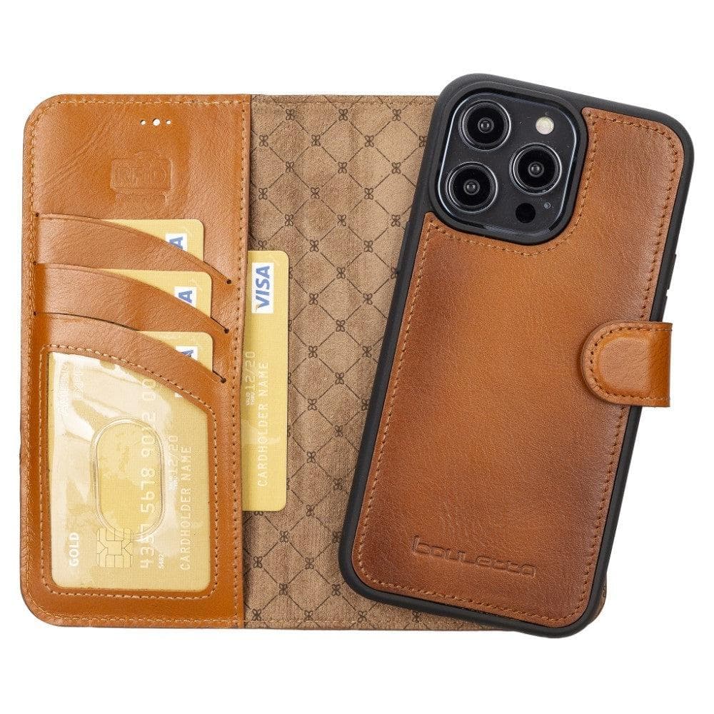 Bayelon Magic iPhone 14 Series Leather Wallet Case - Detachable & Elegant