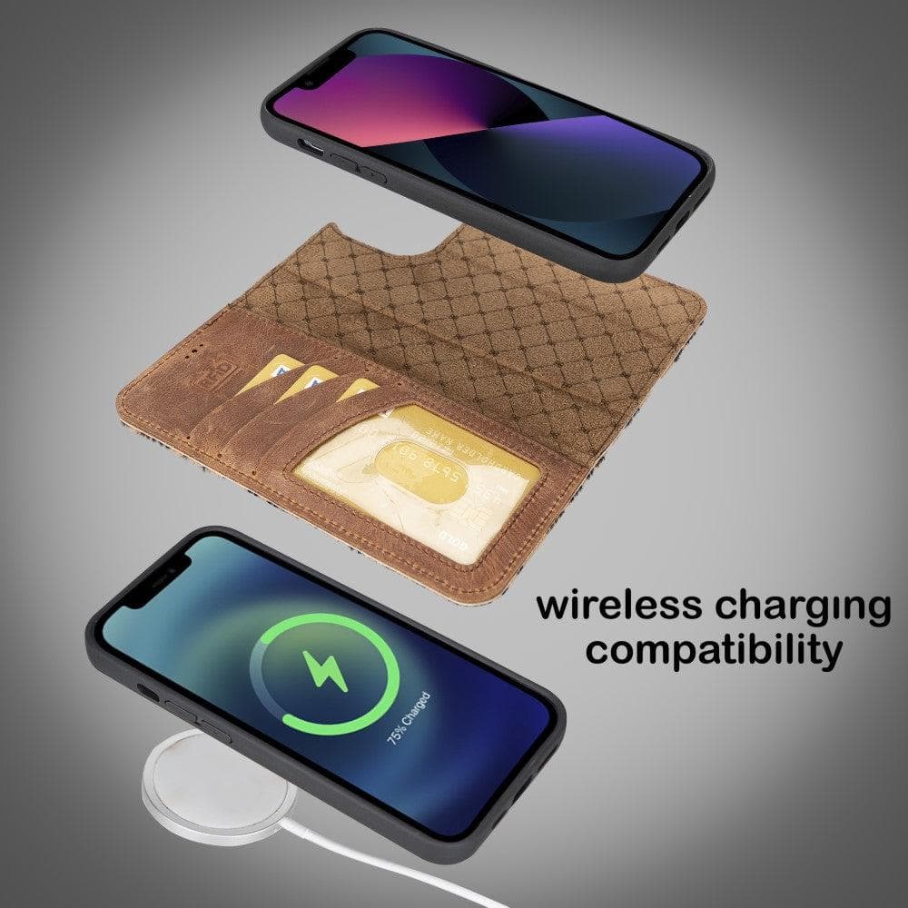 Bayelon Magic iPhone 14 Series Leather Wallet Case - Detachable & Elegant