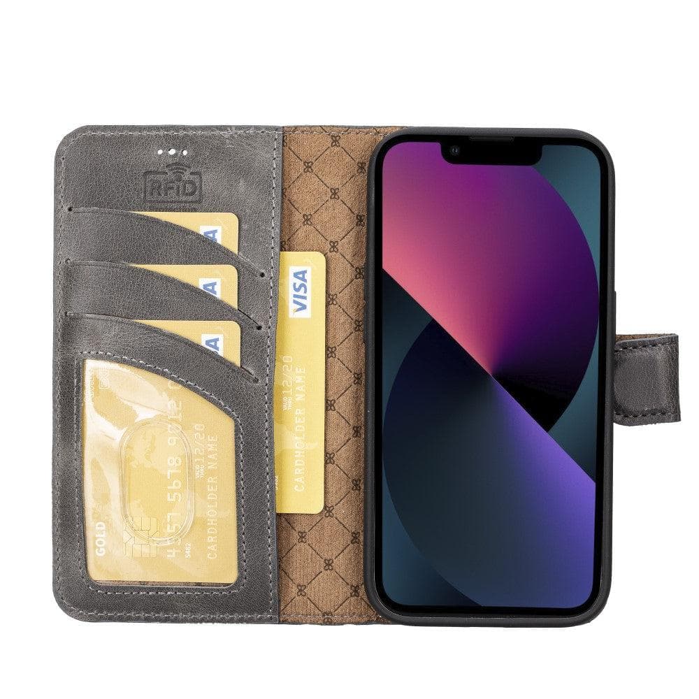 Bayelon Magic iPhone 14 Series Leather Wallet Case - Detachable & Elegant
