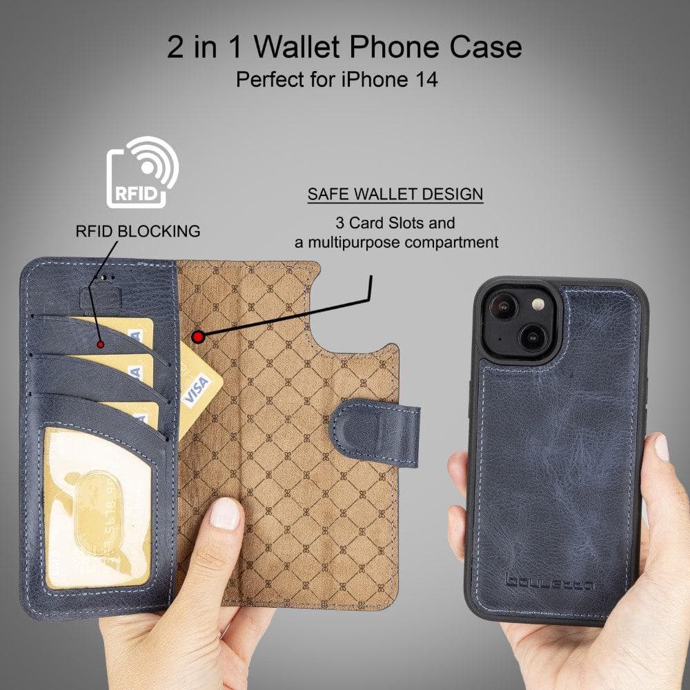 Bayelon Magic iPhone 14 Series Leather Wallet Case - Detachable & Elegant