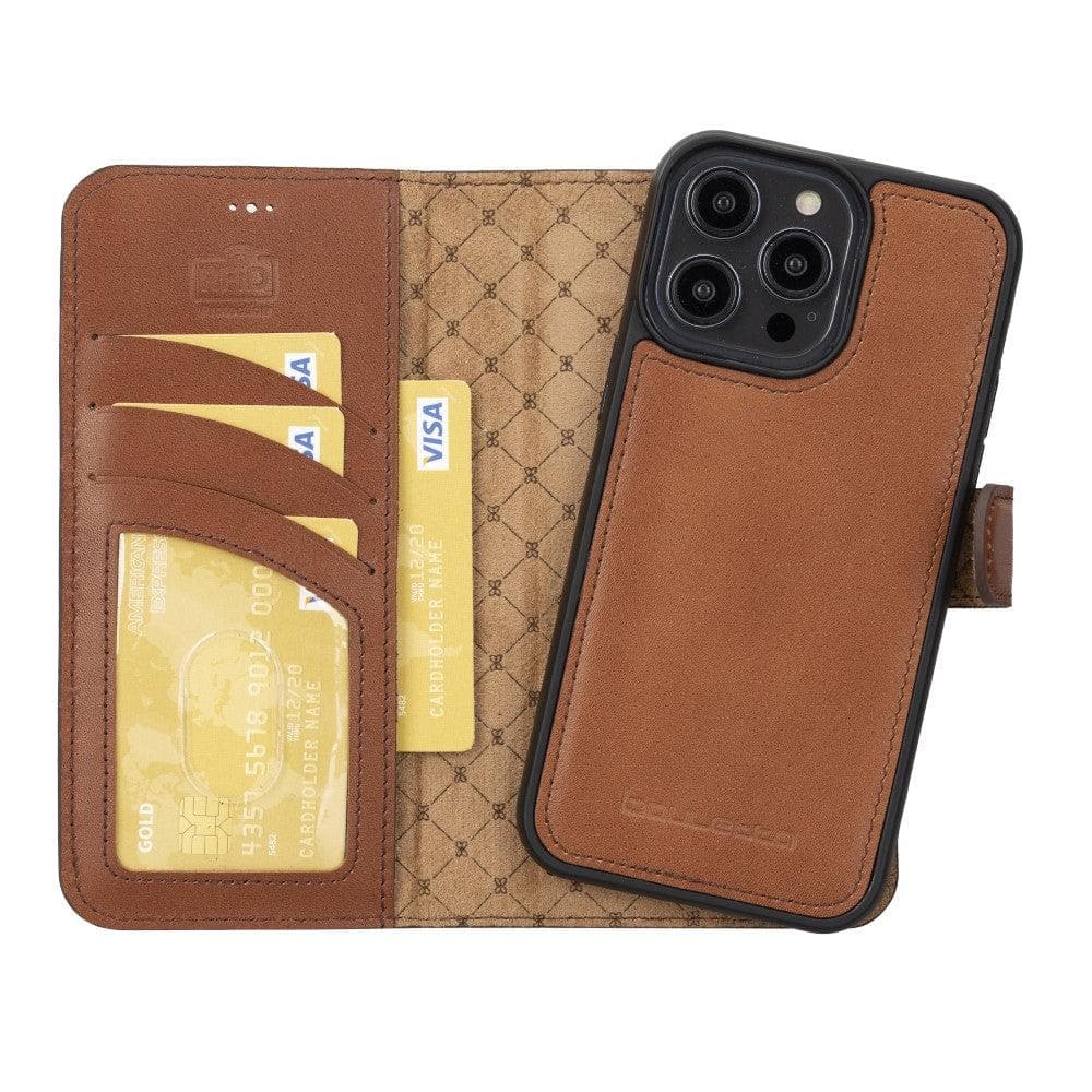 Bayelon Magic iPhone 14 Series Leather Wallet Case - Detachable & Elegant