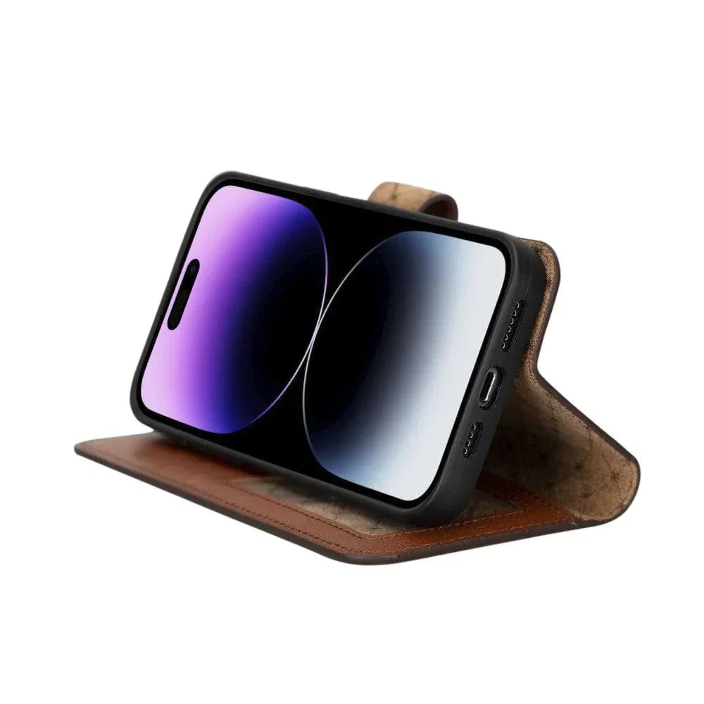Bayelon Magic iPhone 14 Series Leather Wallet Case - Detachable & Elegant