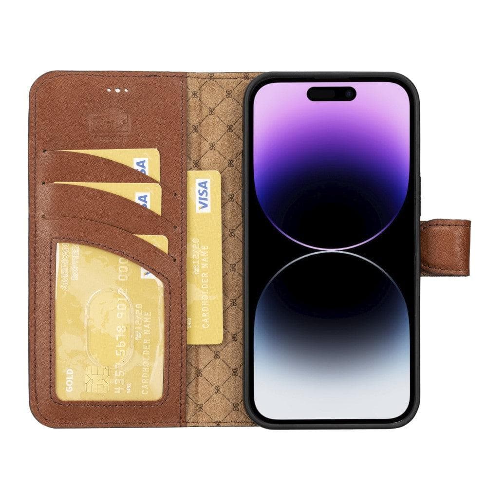 Bayelon Magic iPhone 14 Series Leather Wallet Case - Detachable & Elegant