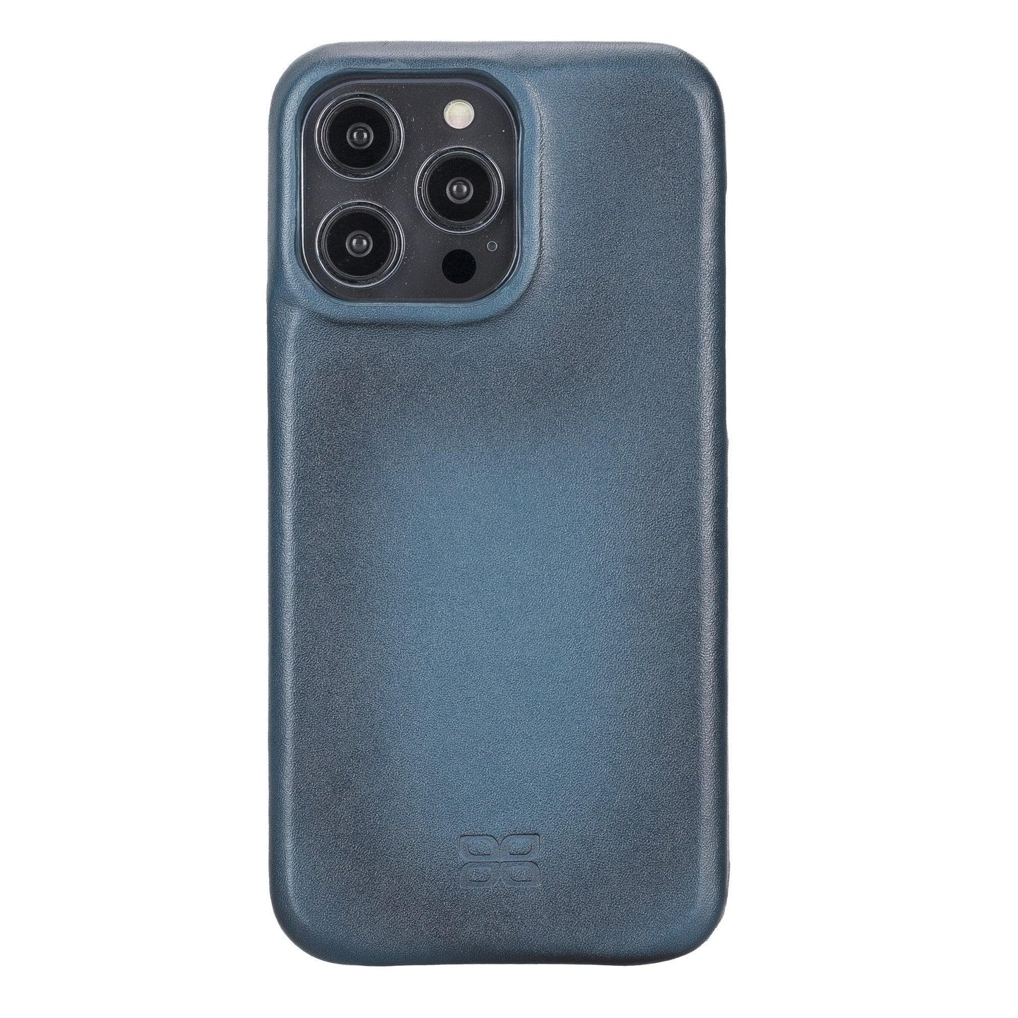 Bayelon F360 Leather Case for iPhone 14 Pro Max Blue