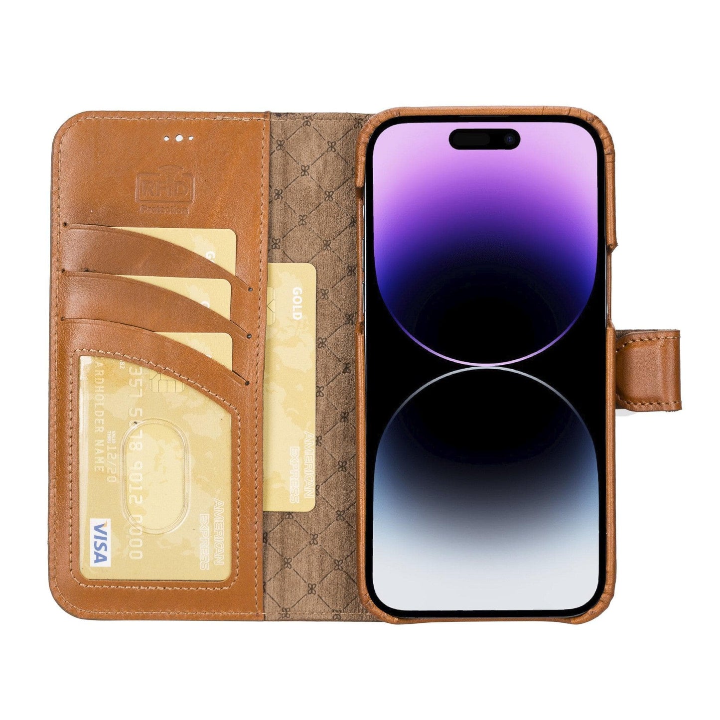 Bayelon F360 Magic Leather Wallet Case for iPhone 14 Pro Max