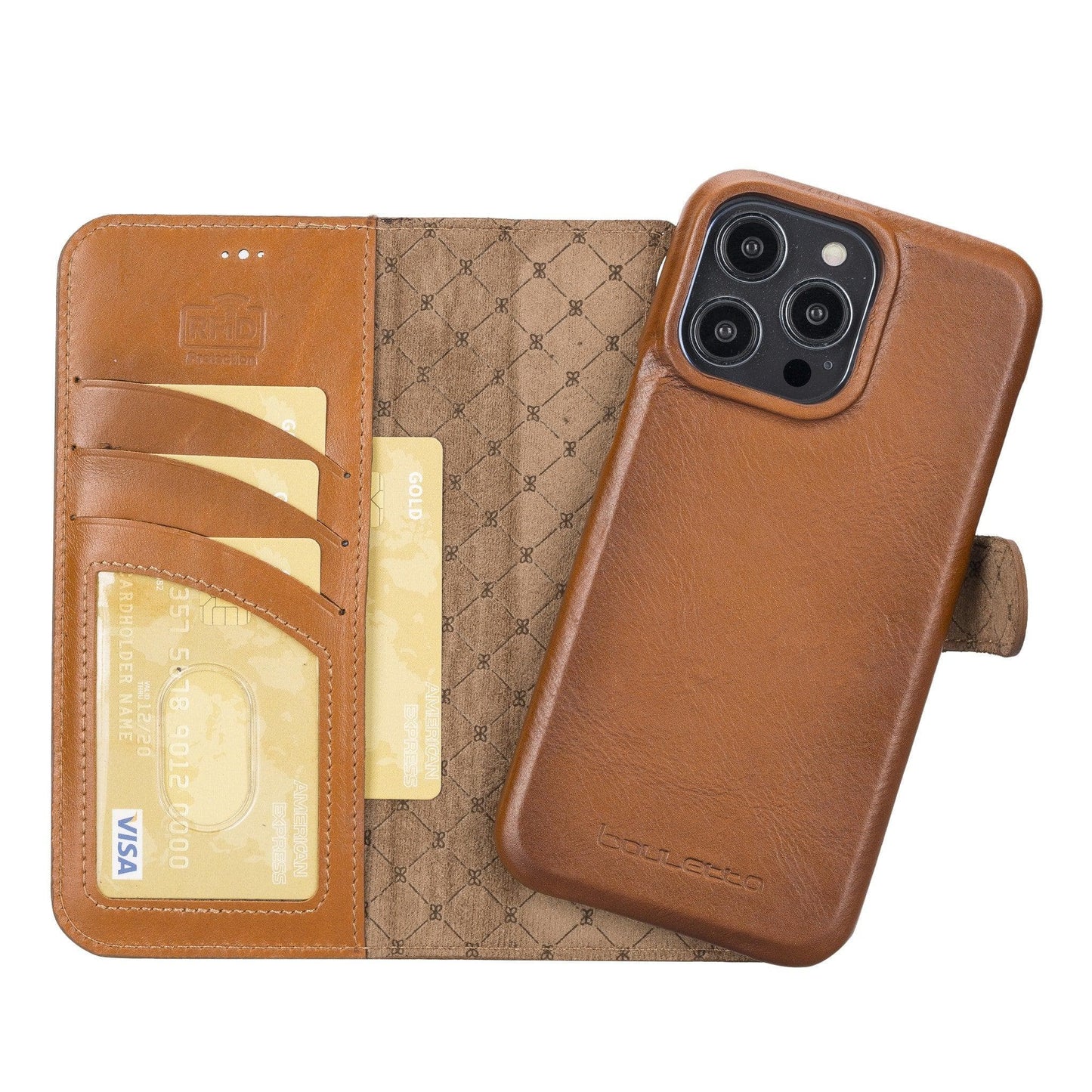 Bayelon F360 Magic Leather Wallet Case for iPhone 14 Pro Max