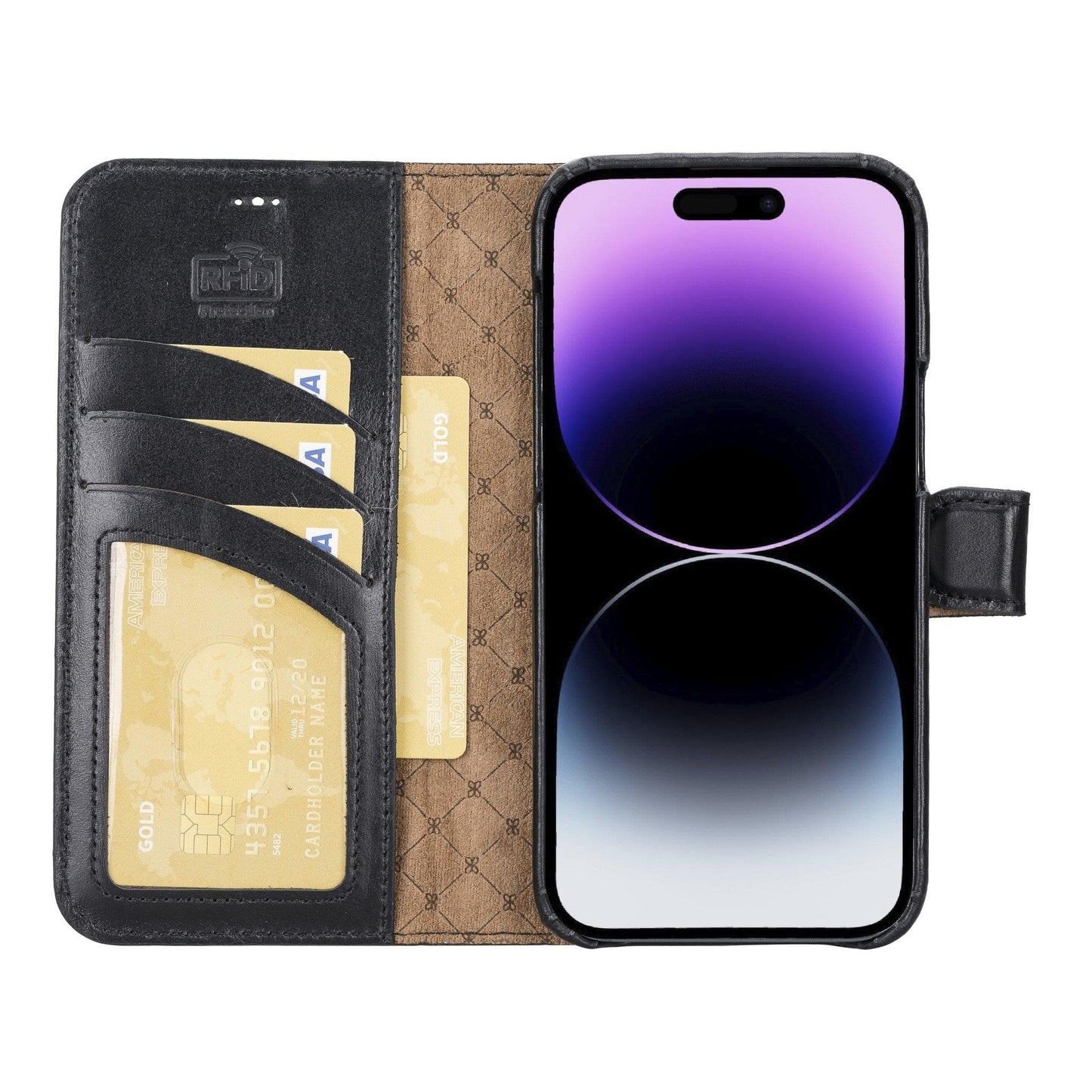 Bayelon F360 Magic Leather Wallet Case for iPhone 14 Pro Max